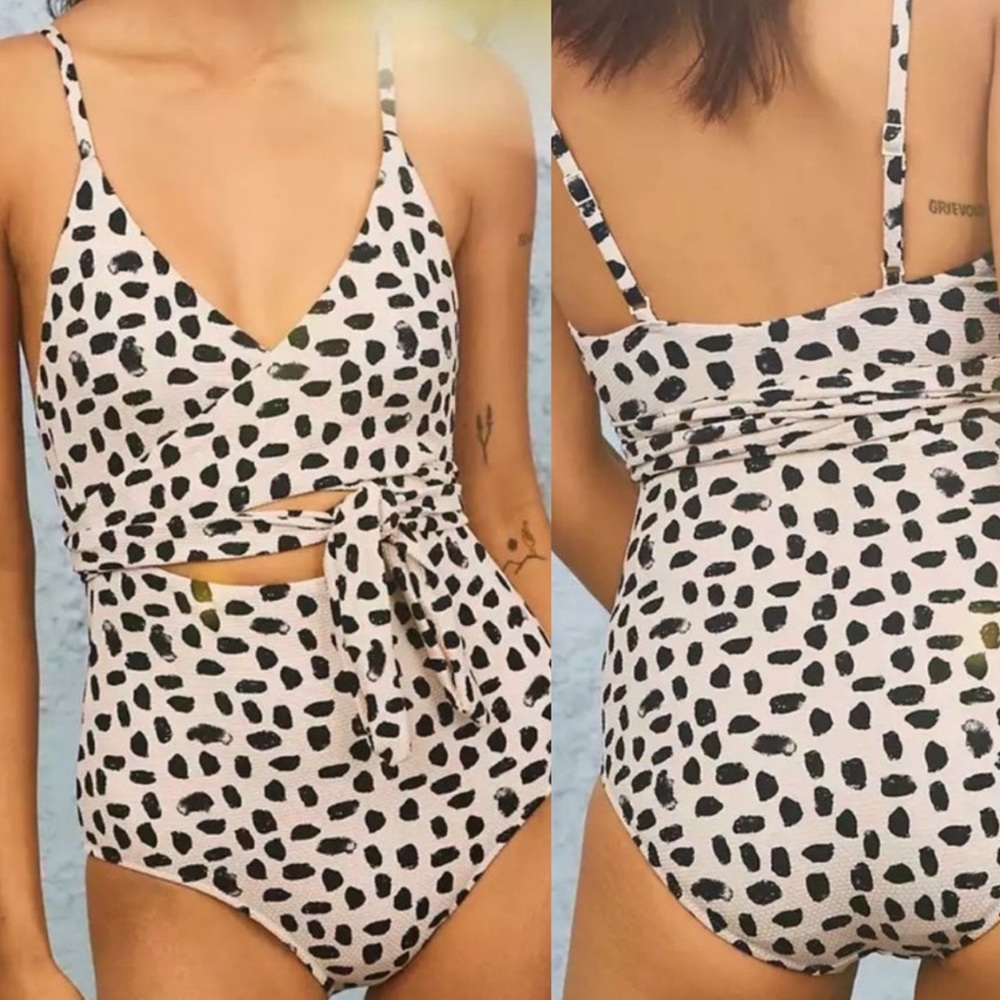 Aerie Wrap Cut Out One Piece Swimsuit full coverage xl